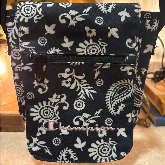 Champion Black and White Floral Crossbody Bag - Picture 2 of 16